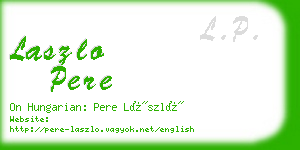 laszlo pere business card